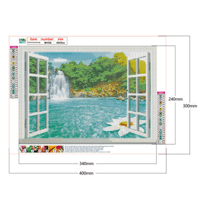 Window View - Full Round Drill Diamond Painting 40*30CM