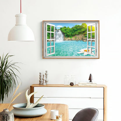 Window View - Full Round Drill Diamond Painting 40*30CM