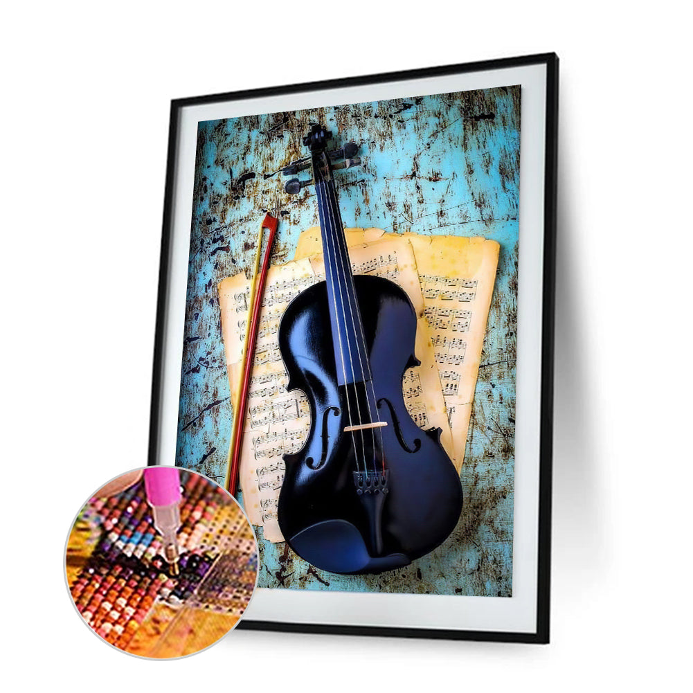 Violin - Full Round Drill Diamond Painting 30*40CM