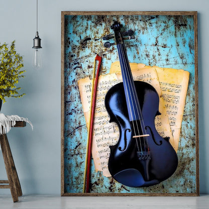 Violin - Full Round Drill Diamond Painting 30*40CM