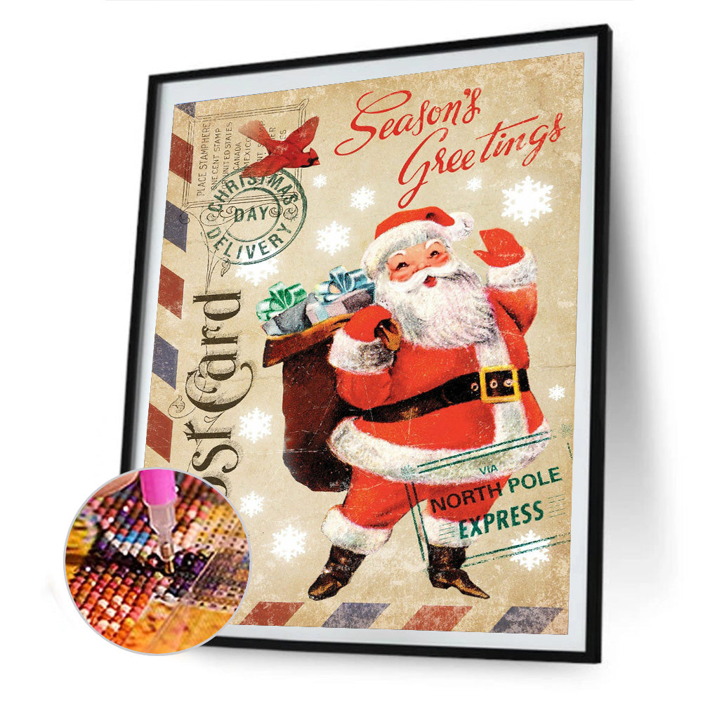 Santa Claus - Full Round Drill Diamond Painting 30*40CM