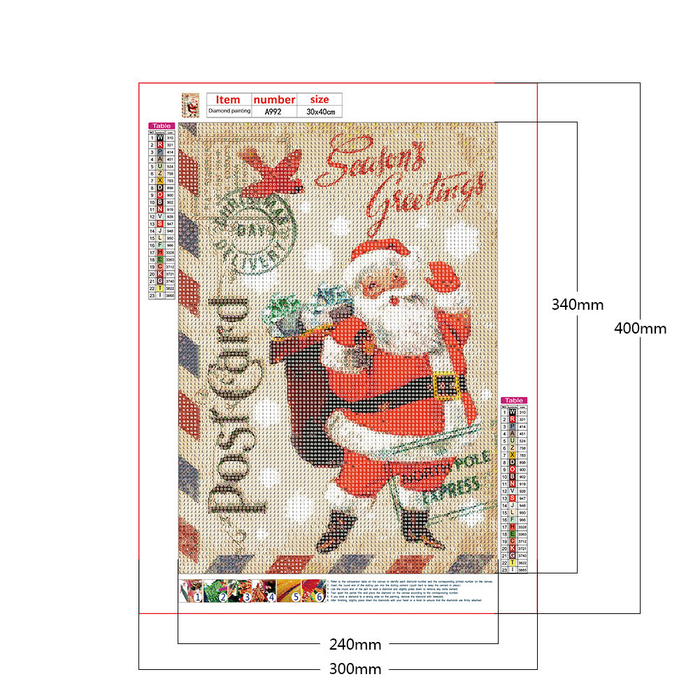 Santa Claus - Full Round Drill Diamond Painting 30*40CM