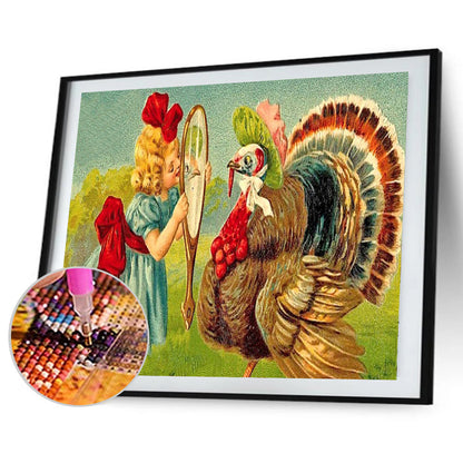 Turkey Girl - Full Round Drill Diamond Painting 40*30CM