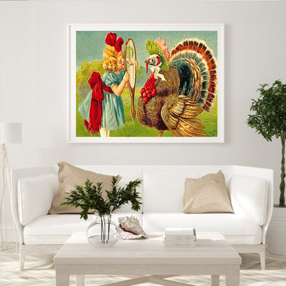 Turkey Girl - Full Round Drill Diamond Painting 40*30CM