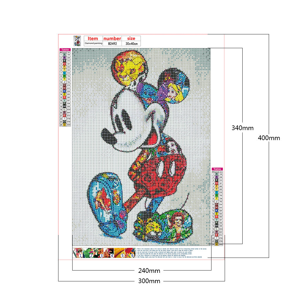 Cartoon Mouse - Full Round Drill Diamond Painting 30*40CM