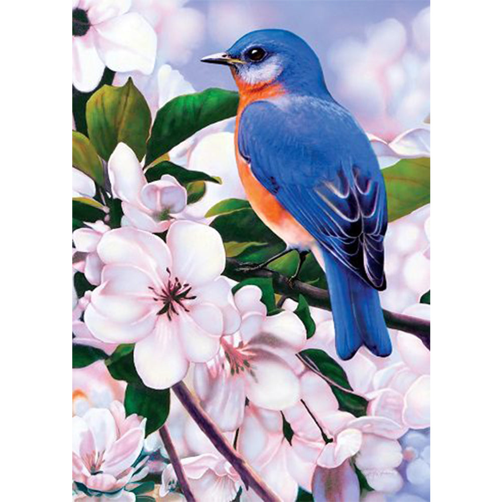 Flower Bird - Full Round Drill Diamond Painting 30*40CM