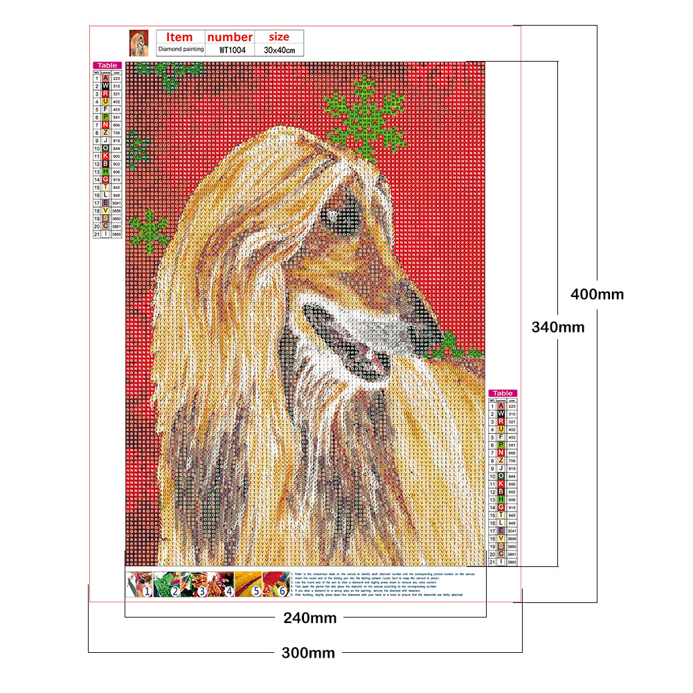 Christmas Dog - Full Round Drill Diamond Painting 30*40CM