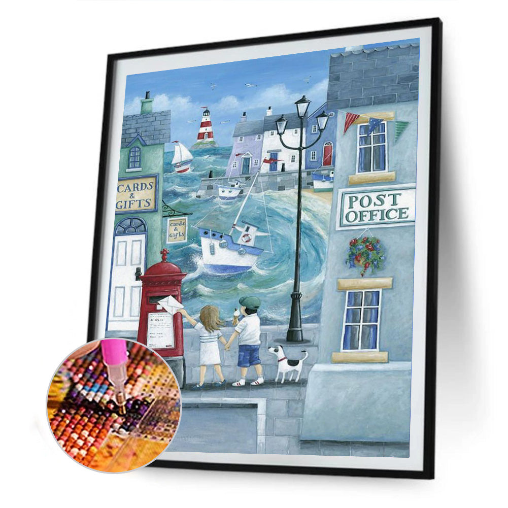 Childhood Seascape - Full Round Drill Diamond Painting 30*40CM