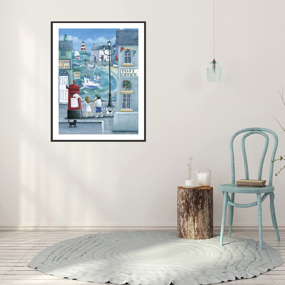 Childhood Seascape - Full Round Drill Diamond Painting 30*40CM