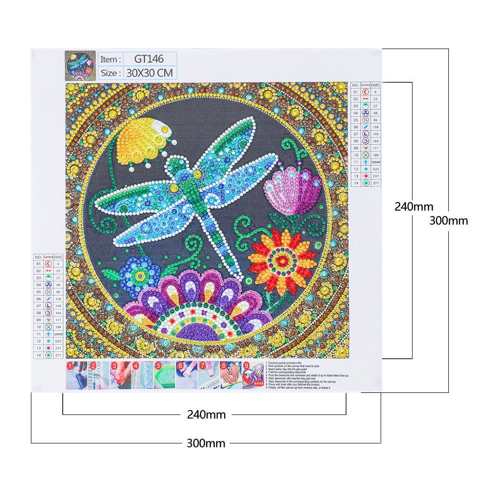 Dragonfly - Special Shaped Drill Diamond Painting 30*30CM