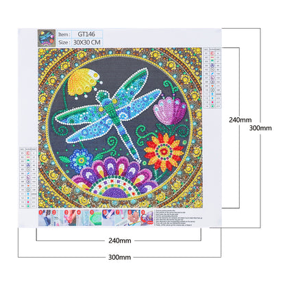 Dragonfly - Special Shaped Drill Diamond Painting 30*30CM