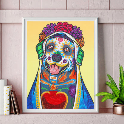 Skeleton Dog - Special Shaped Drill Diamond Painting 30*40CM