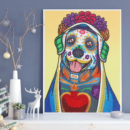 Skeleton Dog - Special Shaped Drill Diamond Painting 30*40CM