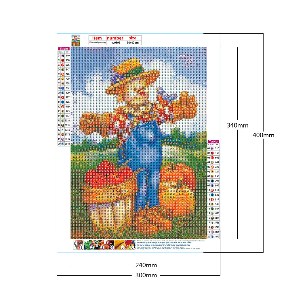 Pumpkin - Full Round Drill Diamond Painting 30*40CM