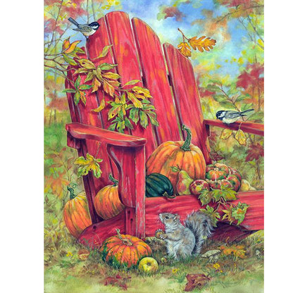 Pumpkin - Full Round Drill Diamond Painting 30*40CM