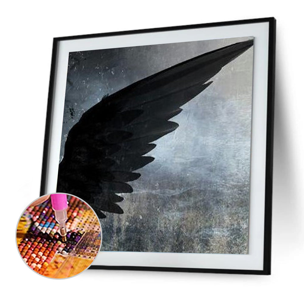 Black Wing - Full Round Drill Diamond Painting 40*40CM