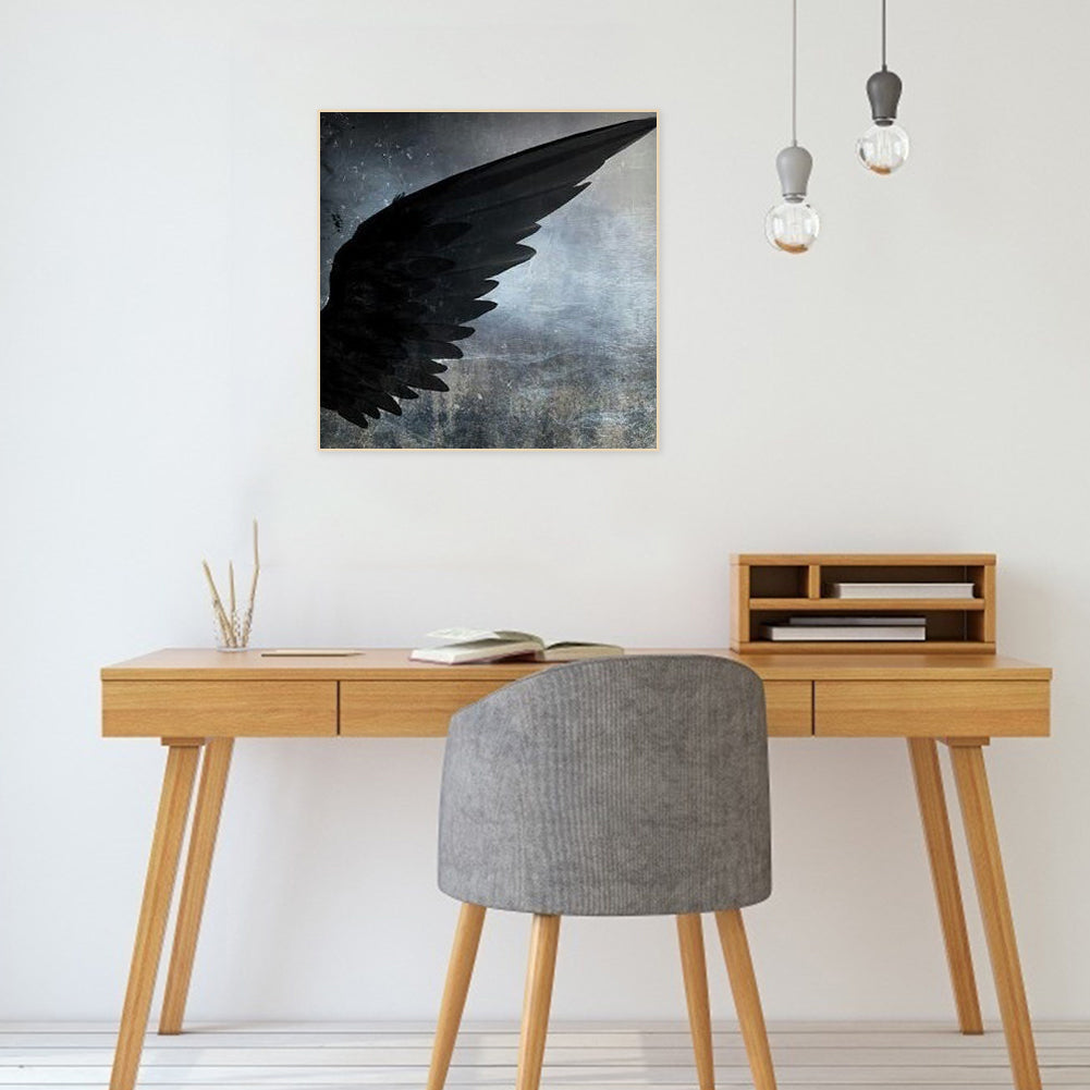 Black Wing - Full Round Drill Diamond Painting 40*40CM