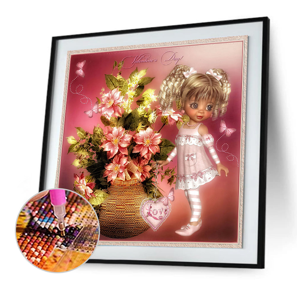 Baby Girl - Full Round Drill Diamond Painting 35*35CM