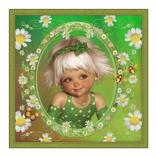 Baby Girl - Full Round Drill Diamond Painting 35*35CM