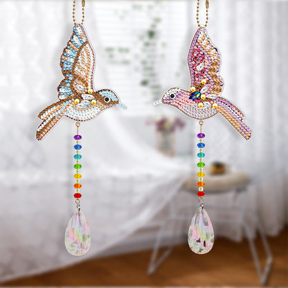 DIY Special Shaped Crystal Drill Diamond Painting Kit Hanging Pendant Craft