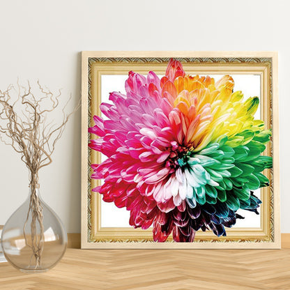 Rainbow Flower - Full Round Drill Diamond Painting 30*30CM