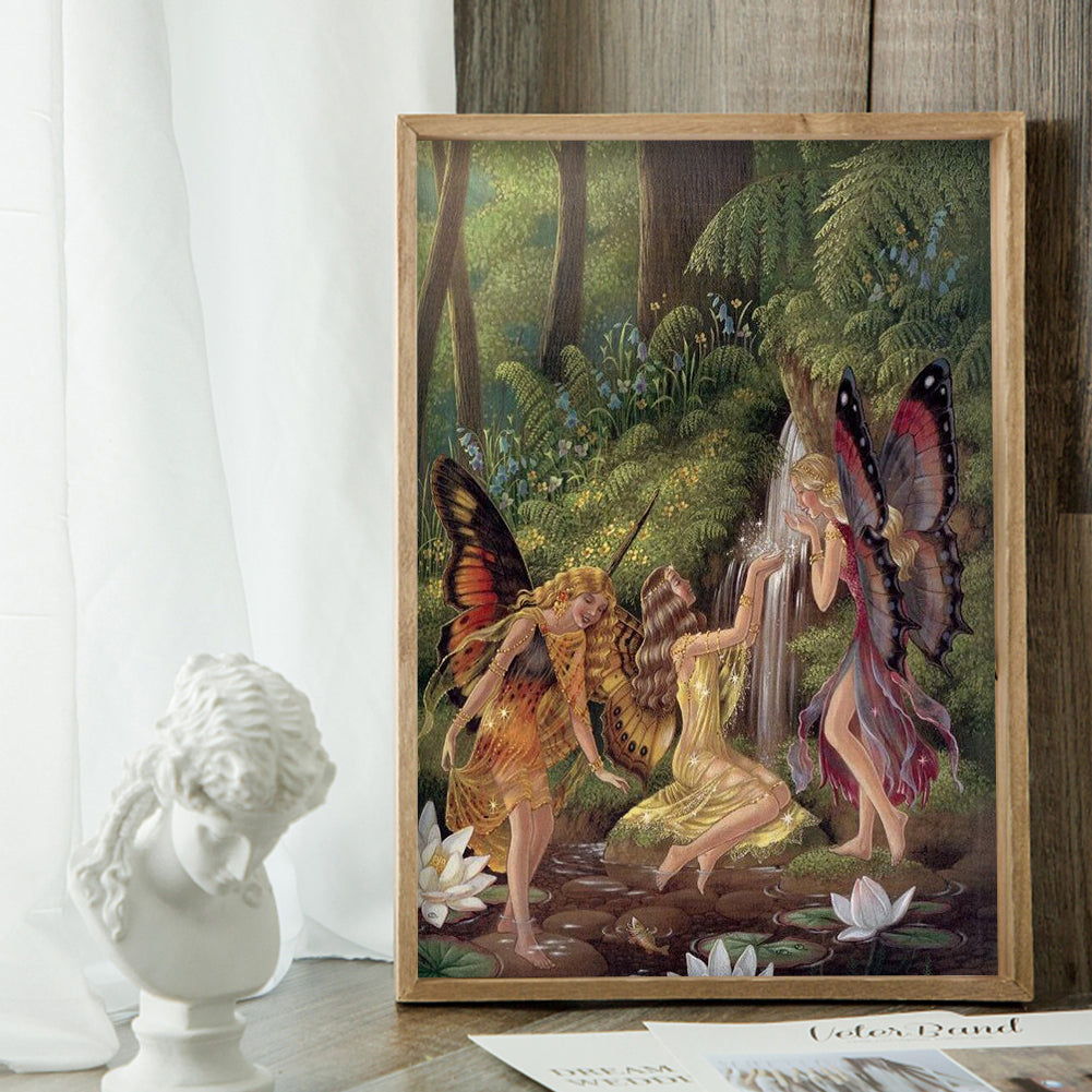 Butterfly Fairy - Full Round Drill Diamond Painting 40*50CM