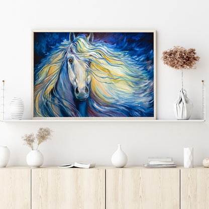 Flowing Horse - Full Round Drill Diamond Painting 40*30CM