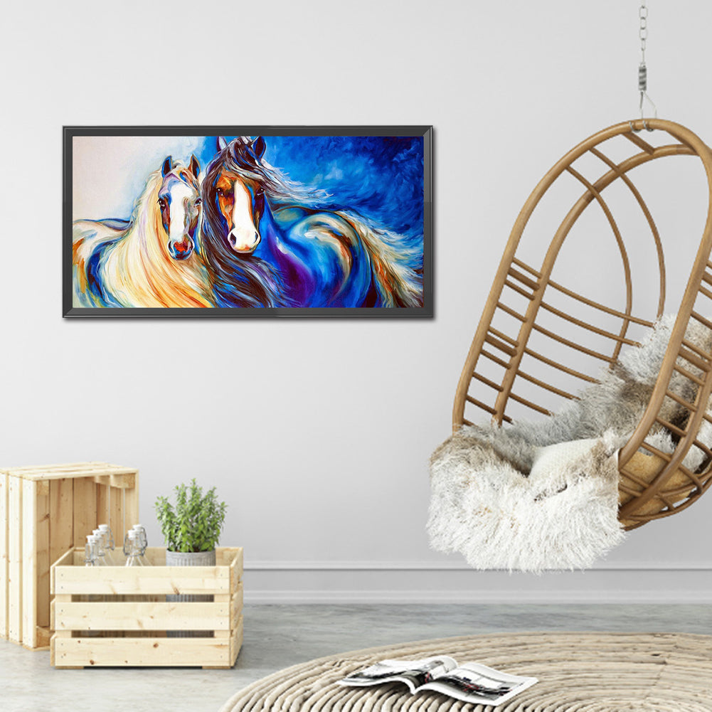 Horse - Full Round Drill Diamond Painting 60*30CM