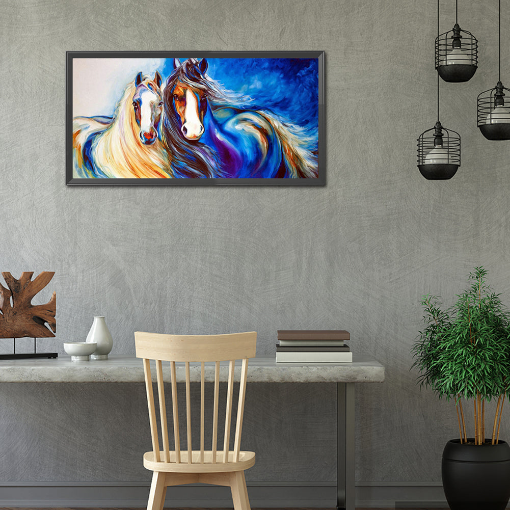 Horse - Full Round Drill Diamond Painting 60*30CM