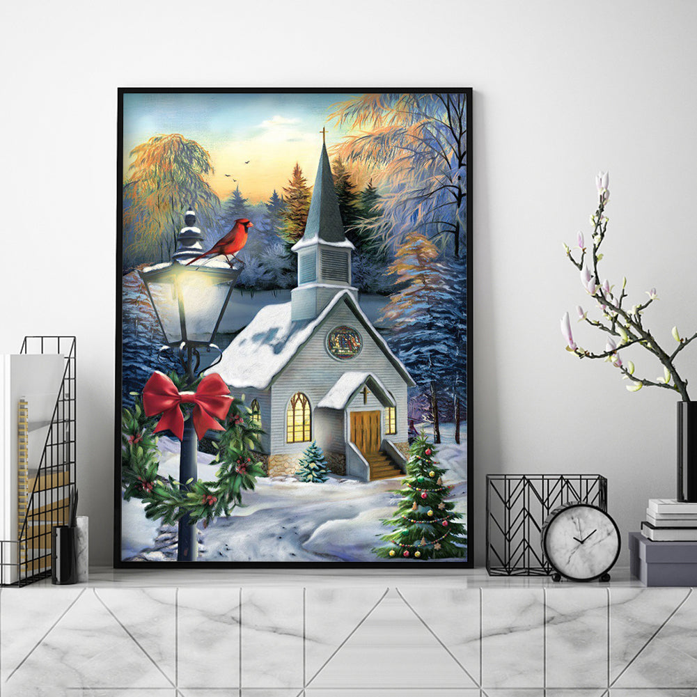 Church Scenery - Full Round Drill Diamond Painting 30*40CM