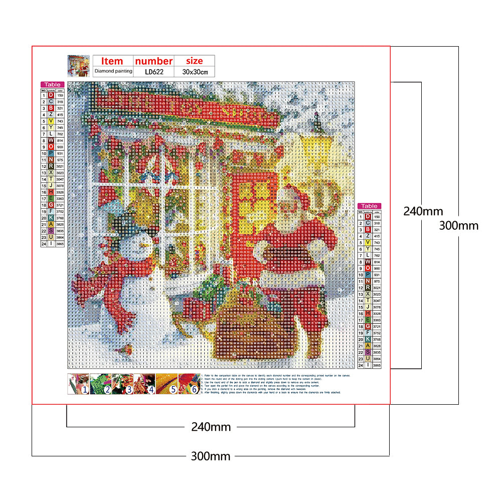 Santa - Full Round Drill Diamond Painting 30*30CM