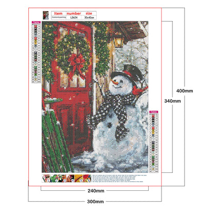 Snowman - Full Round Drill Diamond Painting 30*40CM