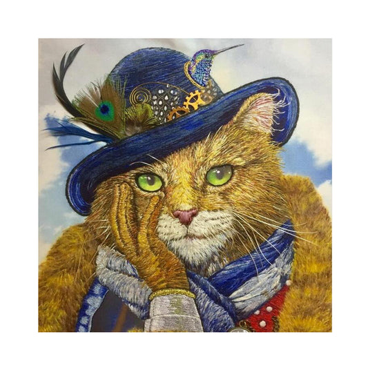 Cat Hat - Full Square Drill Diamond Painting 40*40CM