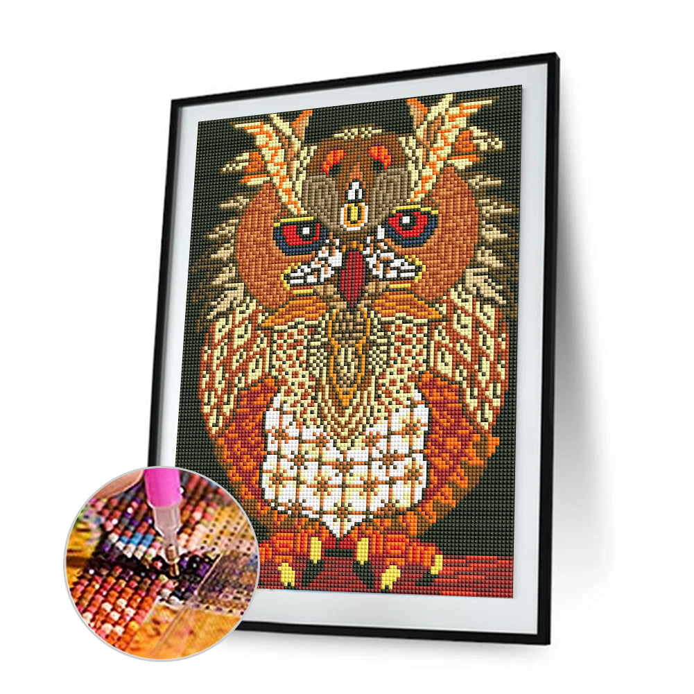 Owl - Full Square Drill Diamond Painting 30*40CM