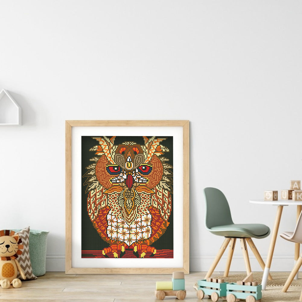 Owl - Full Square Drill Diamond Painting 30*40CM