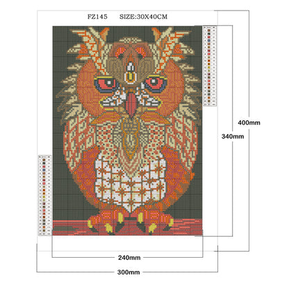 Owl - Full Square Drill Diamond Painting 30*40CM