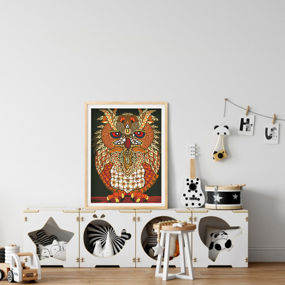 Owl - Full Square Drill Diamond Painting 30*40CM