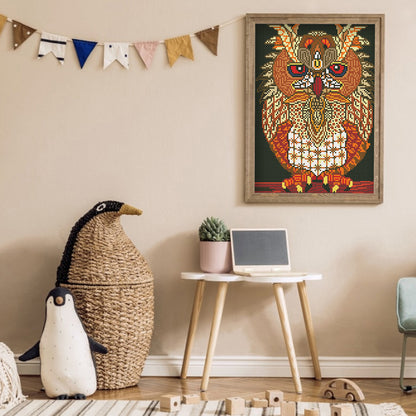 Owl - Full Square Drill Diamond Painting 30*40CM