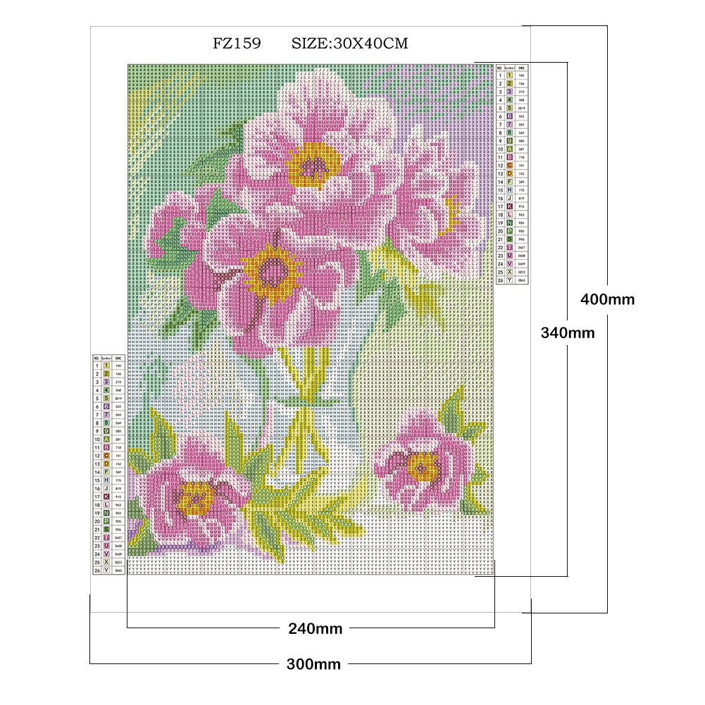 Flower Bunch - Full Square Drill Diamond Painting 30*40CM