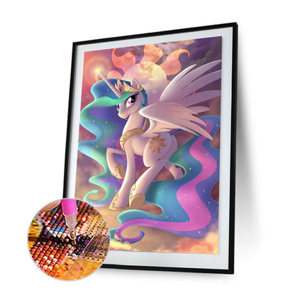 Cartoon Unicorn - Full Round Drill Diamond Painting 30*40CM