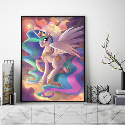 Cartoon Unicorn - Full Round Drill Diamond Painting 30*40CM