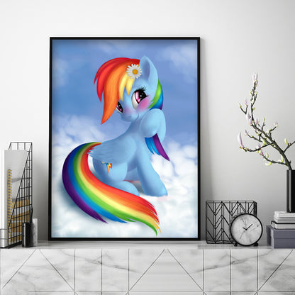 Cartoon Unicorn - Full Round Drill Diamond Painting 30*40CM