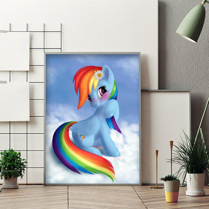 Cartoon Unicorn - Full Round Drill Diamond Painting 30*40CM