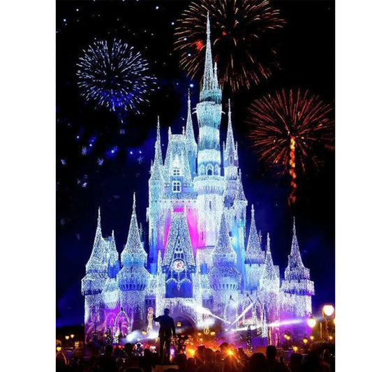 Fireworks Castle - Special Shaped Drill Diamond Painting 40*50CM