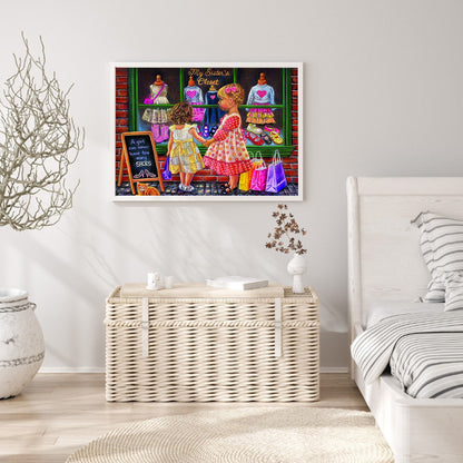 Sisters - Full Round Drill Diamond Painting 50*40CM