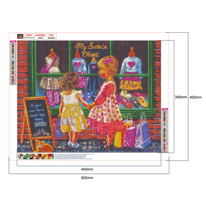 Sisters - Full Round Drill Diamond Painting 50*40CM