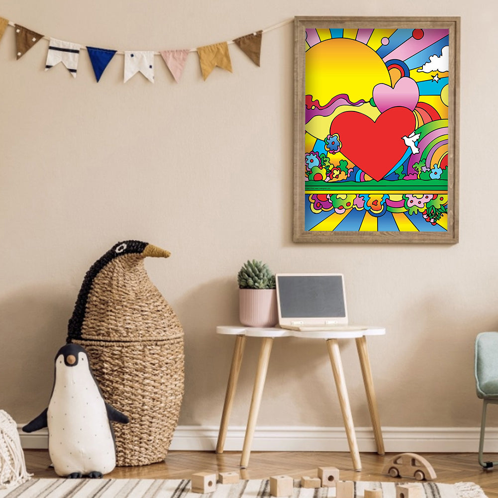 Heart - Full Round Drill Diamond Painting 30*40CM