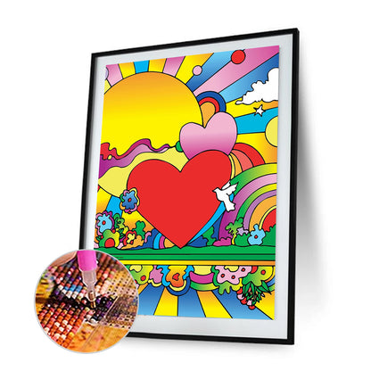 Heart - Full Round Drill Diamond Painting 30*40CM