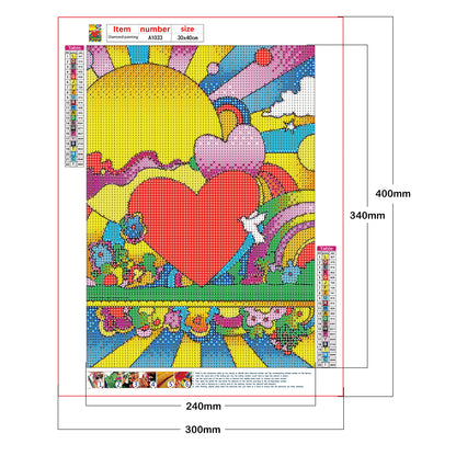 Heart - Full Round Drill Diamond Painting 30*40CM