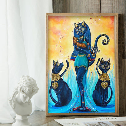 Cat - Full Round Drill Diamond Painting 30*40CM